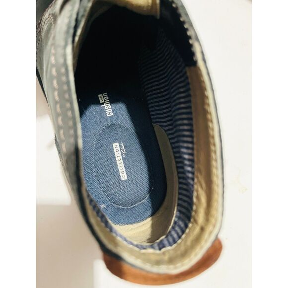 Clarks collection cushion soft chukka ankle boots gray leather casual men 8